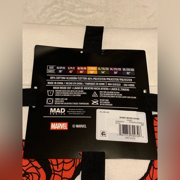 Spider-Man Cream White XL Hooded Sweatshirt - Picture 3 of 3